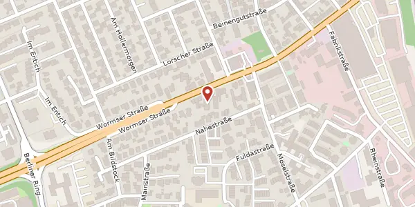 Karte der Umgebung von Wormser Str. 62, 64625 Bensheim