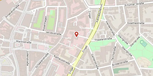 Karte der Umgebung von Theaterstraße 7, 31141 Hildesheim