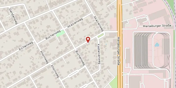 Karte der Umgebung von Pappelallee 9, 06132 Halle (Saale)