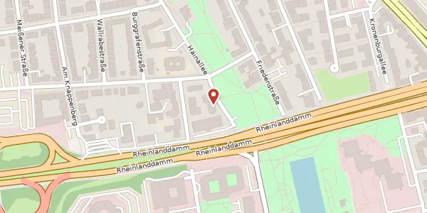 Karte der Umgebung von Hainallee 89, 44139 Dortmund