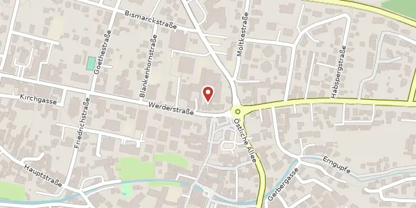 Karte der Umgebung von Werderstraße 57, 79379 Müllheim im Markgräflerland