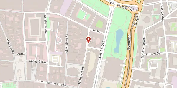 Karte der Umgebung von Ritterstraße 36, 04109 Leipzig