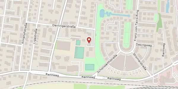 Karte der Umgebung von Widmannweg 22, 93049 Regensburg