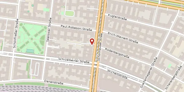 Karte der Umgebung von Schönhauser Allee 109, 10439 Berlin