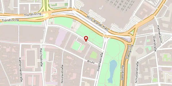 Karte der Umgebung von Richard-Wagner-Straße 2, 04107 Leipzig