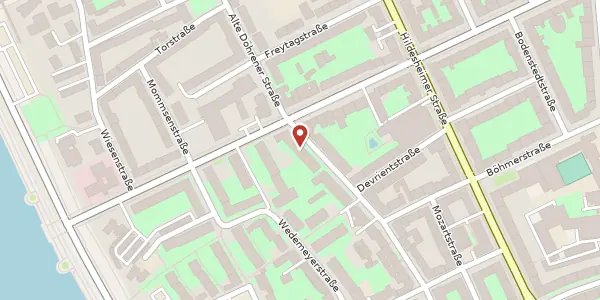 Karte der Umgebung von Alte Döhrener Straße 30, 30173 Hannover