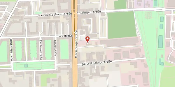 Karte der Umgebung von Merseburger Straße 69, 06112 Halle (Saale)