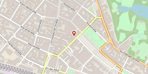 Karte der Umgebung von Friedrichstraße 10, 90762 Fürth