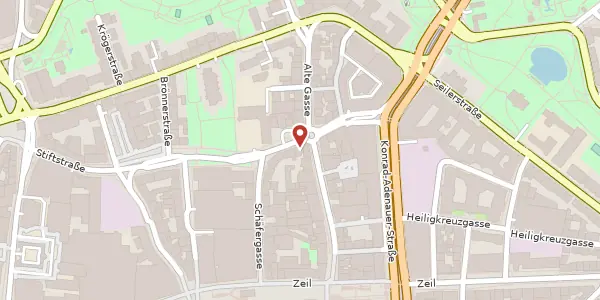 Karte der Umgebung von Schäfergasse 50, 60313 Frankfurt