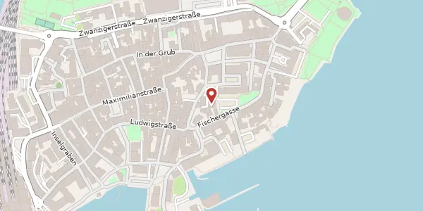 Karte der Umgebung von Fischergasse 24, 88131 Lindau