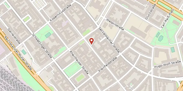 Karte der Umgebung von Augartenstraße 55, 68165 Mannheim