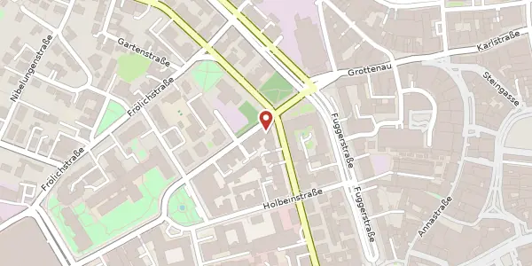 Karte der Umgebung von Prinzregentenstr. 1, 86150 Augsburg