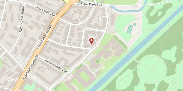 Karte der Umgebung von Landaustraße 18, 34121 Kassel