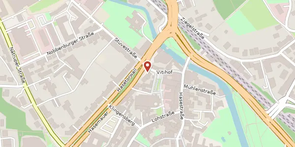 Karte der Umgebung von Hasemauer 17, 49074 Osnabrück