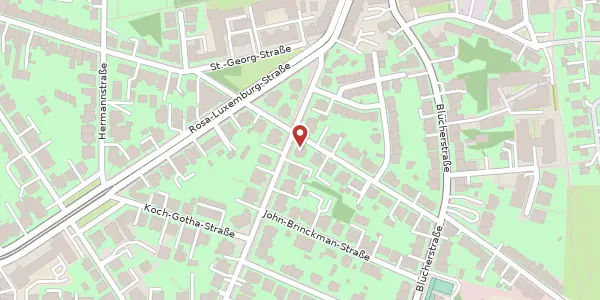 Karte der Umgebung von Stephanstraße 16, 18055 Rostock
