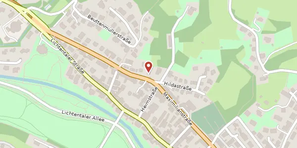 Karte der Umgebung von Maximilianstraße 29, 76534 Baden-Baden