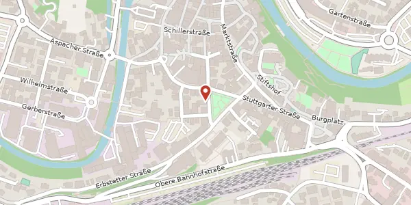 Karte der Umgebung von Am Schillerplatz 11, 71522 Backnang