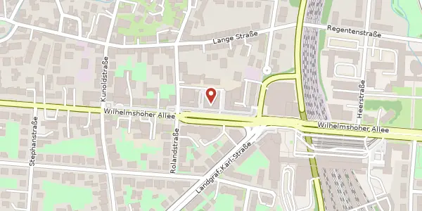 Karte der Umgebung von Wilhelmshöher Allee 270, 34131 Kassel