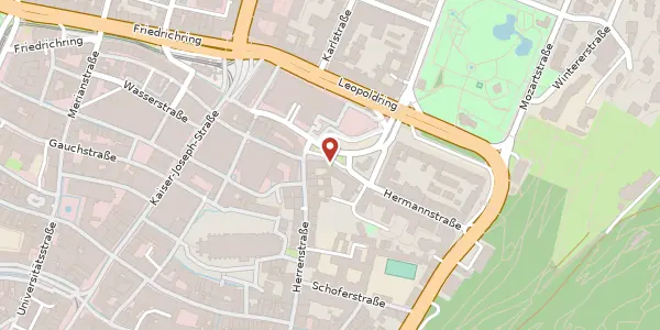 Karte der Umgebung von Hermannstraße 2, 79098 Freiburg im Breisgau
