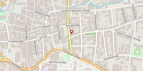 Karte der Umgebung von Hindenburgstraße 1, 67433 Neustadt