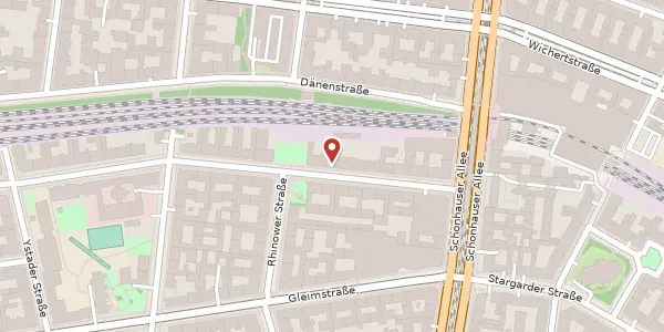 Karte der Umgebung von Kopenhagener Straße 8, 10437 Berlin