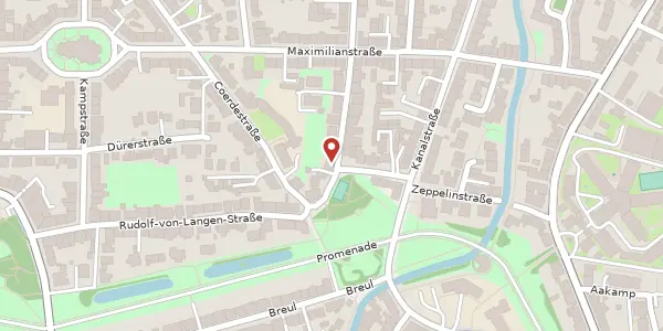 Karte der Umgebung von Coerdeplatz 16, 48147 Münster