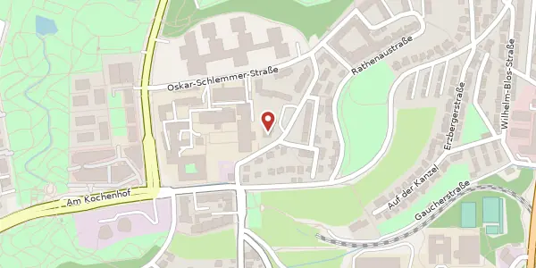Karte der Umgebung von Am Weißenhof 15, 70191 Stuttgart