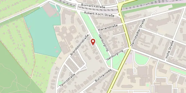 Karte der Umgebung von Isenburgring 11, 63069 Offenbach