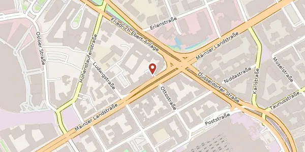 Karte der Umgebung von Mainzer Landstr. 86, 60327 Frankfurt
