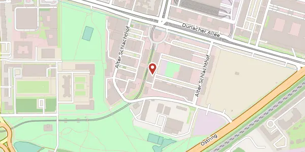 Karte der Umgebung von Alter Schlachthof 45, 76131 Karlsruhe