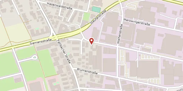 Karte der Umgebung von Salierstraße 22/1, 70736 Fellbach