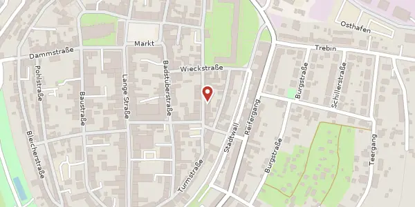 Karte der Umgebung von Hunnenstraße 13, 18356 Barth