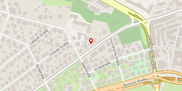 Karte der Umgebung von Radeberger Straße 49, 01099 Dresden