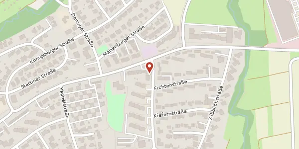 Karte der Umgebung von Tannenstraße 47, 72116 Mössingen