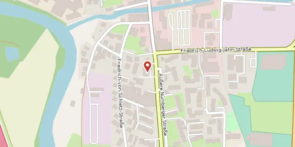 Karte der Umgebung von Äußere Nürnberger Str. 14 A, 91301 Forchheim