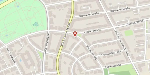 Karte der Umgebung von Holbeinstraße 65, 99099 Erfurt