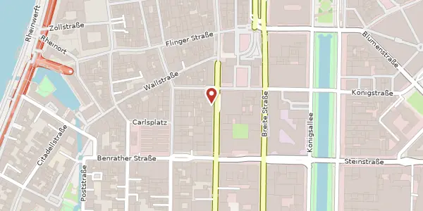 Karte der Umgebung von Kasernenstr. 15, 40213 Düsseldorf