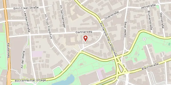 Karte der Umgebung von Fellnerstr. 4-9, 60322 Frankfurt