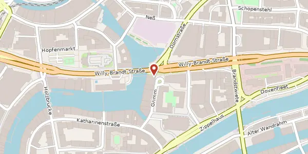 Karte der Umgebung von Willy-Brandt-Straße 57, 20457 Hamburg