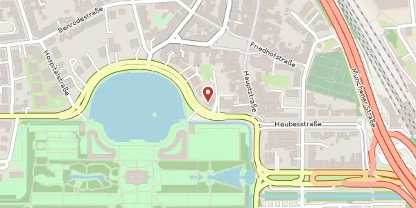 Karte der Umgebung von Benrather Schloßallee 125, 40597 Düsseldorf