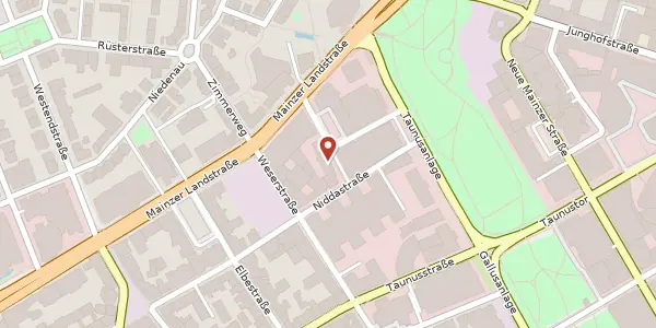 Karte der Umgebung von Marienstr. 15, 60329 Frankfurt