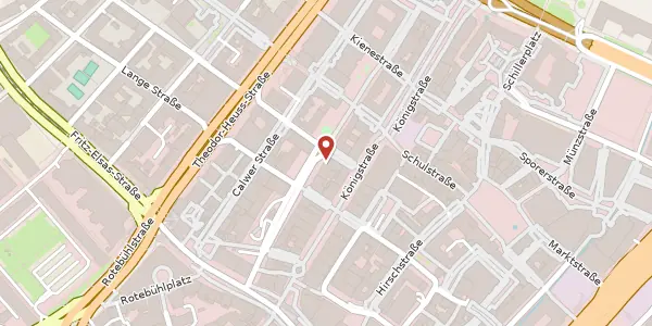 Karte der Umgebung von Kronprinzstraße 11, 70173 Stuttgart