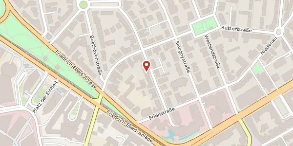 Karte der Umgebung von Bettinastr. 35, 60325 Frankfurt