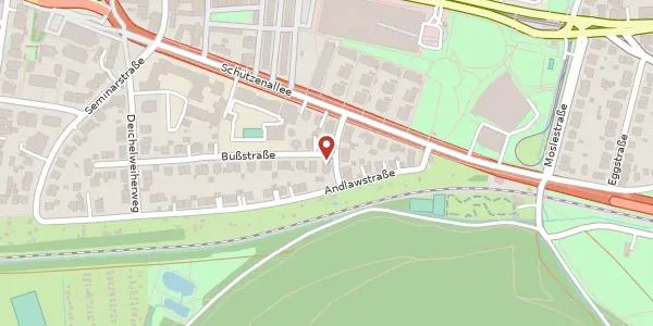 Karte der Umgebung von Bußstraße 42, 79102 Freiburg im Breisgau