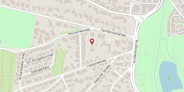Karte der Umgebung von Tannenwaldallee 14, 61348 Bad Homburg