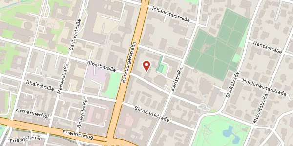 Karte der Umgebung von Ludwigstraße 9, 79104 Freiburg im Breisgau