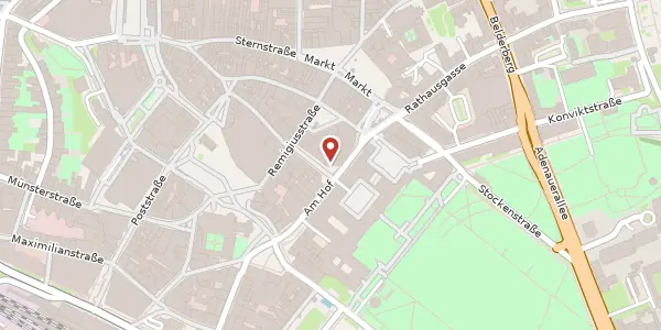 Karte der Umgebung von Am Hof 26a, 53113 Bonn