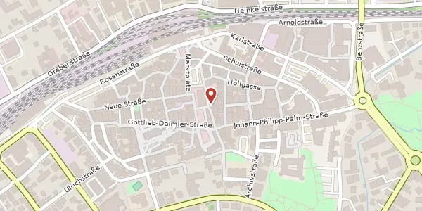 Karte der Umgebung von Marktplatz 12, 73614 Schorndorf