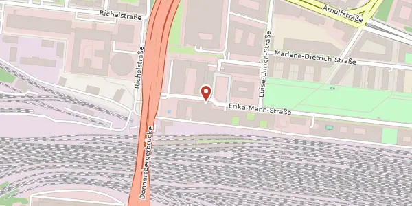 Karte der Umgebung von Erika-Mann-Str. 63, 80636 München