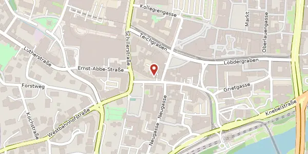 Karte der Umgebung von Engelplatz 14, 07743 Jena